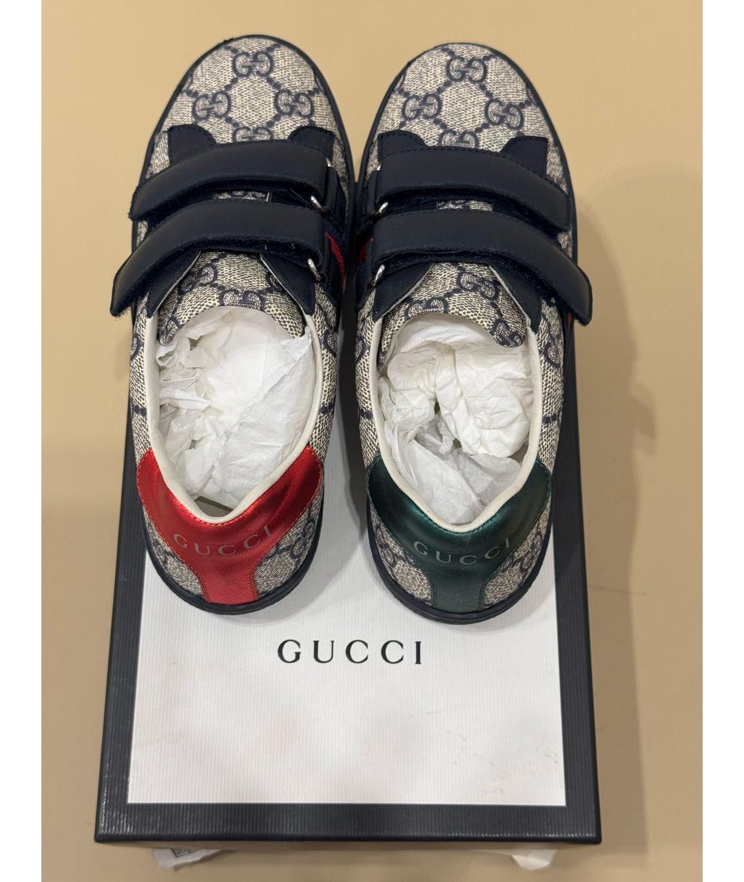 GUCCI Темно-синие кеды, фото 3