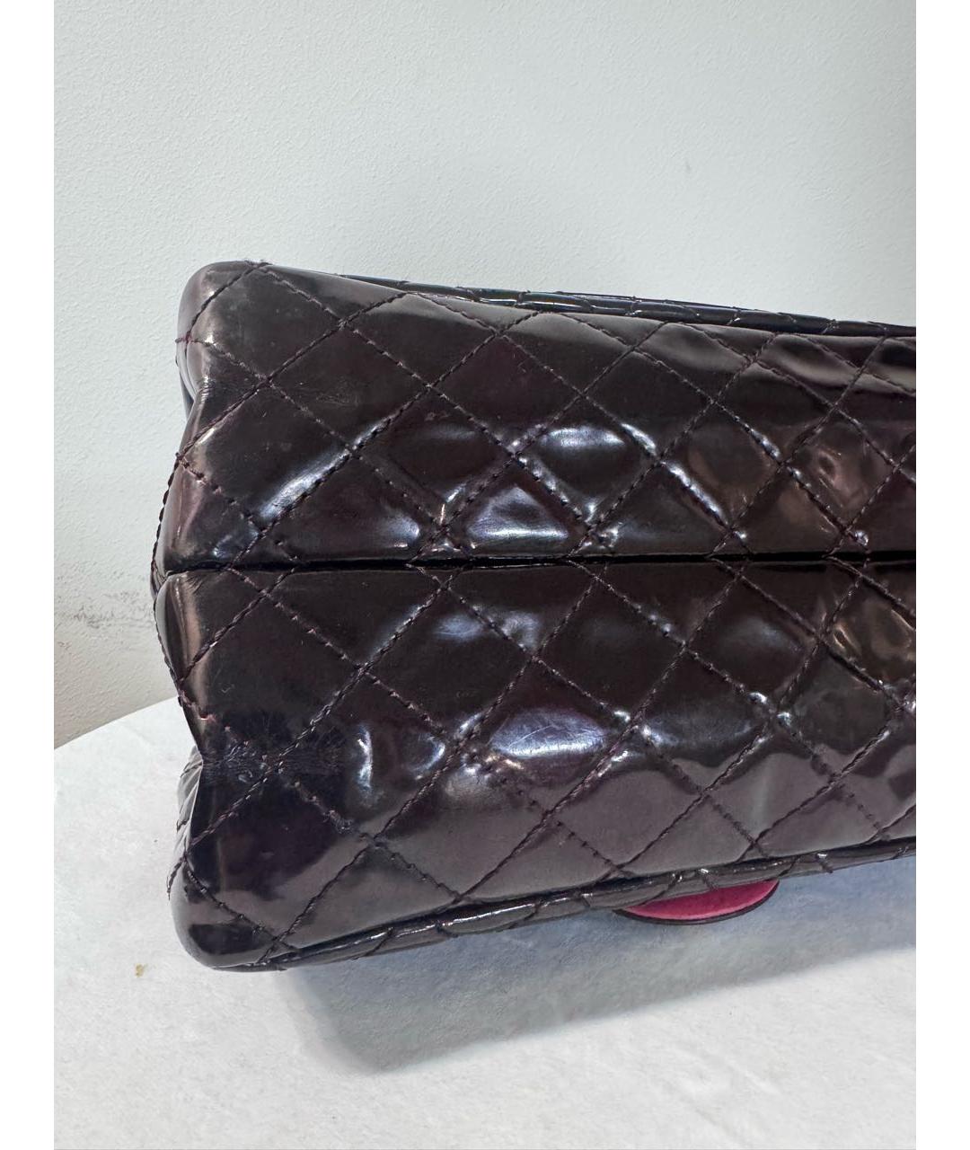CHANEL Бордовая кожаная сумка через плечо, фото 5