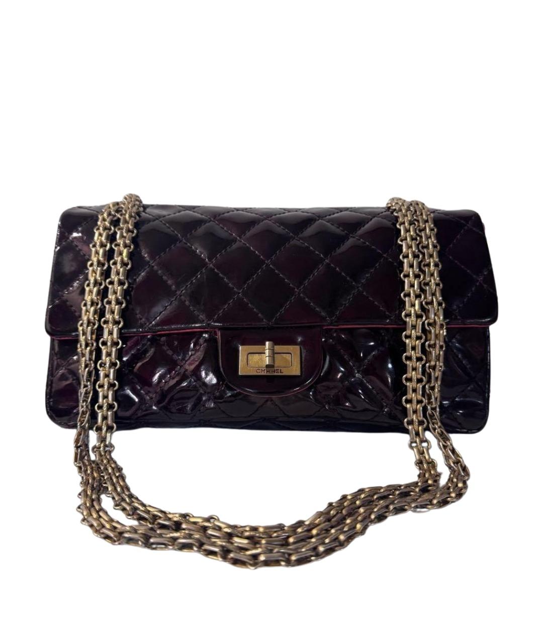 CHANEL Бордовая кожаная сумка через плечо, фото 1