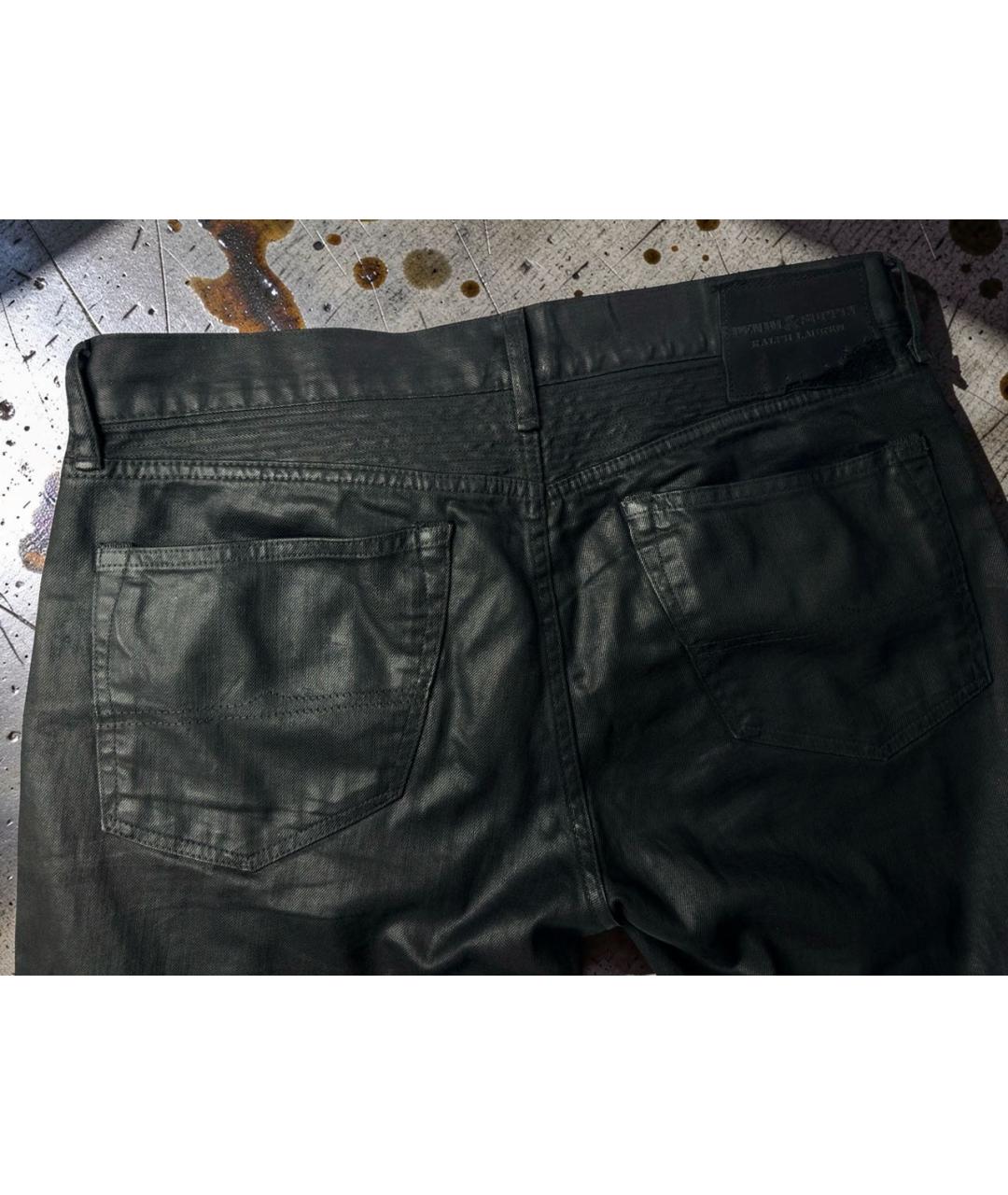 RALPH LAUREN Черные хлопковые джинсы скинни, фото 5