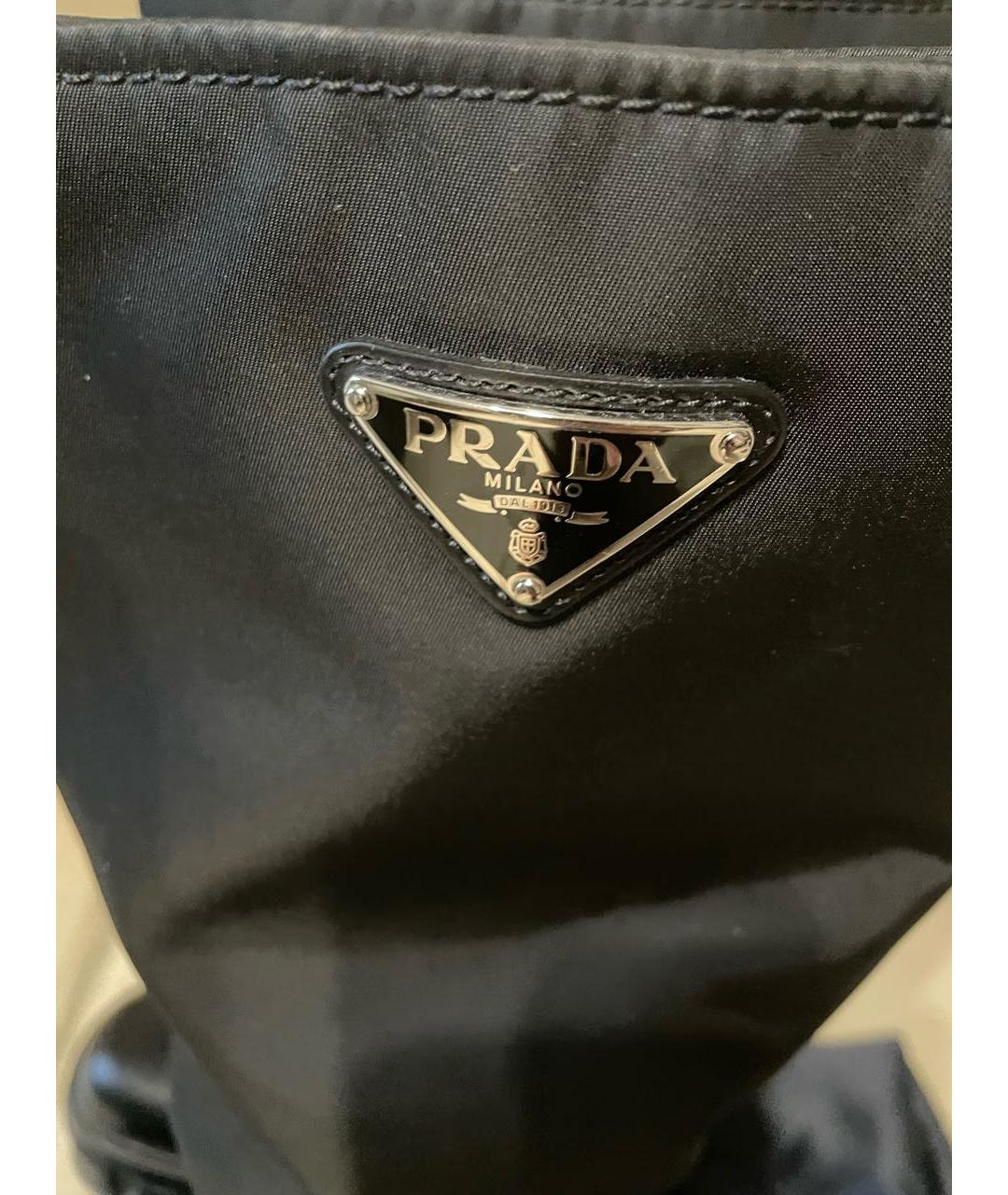 PRADA Черные кожаные сапоги, фото 4