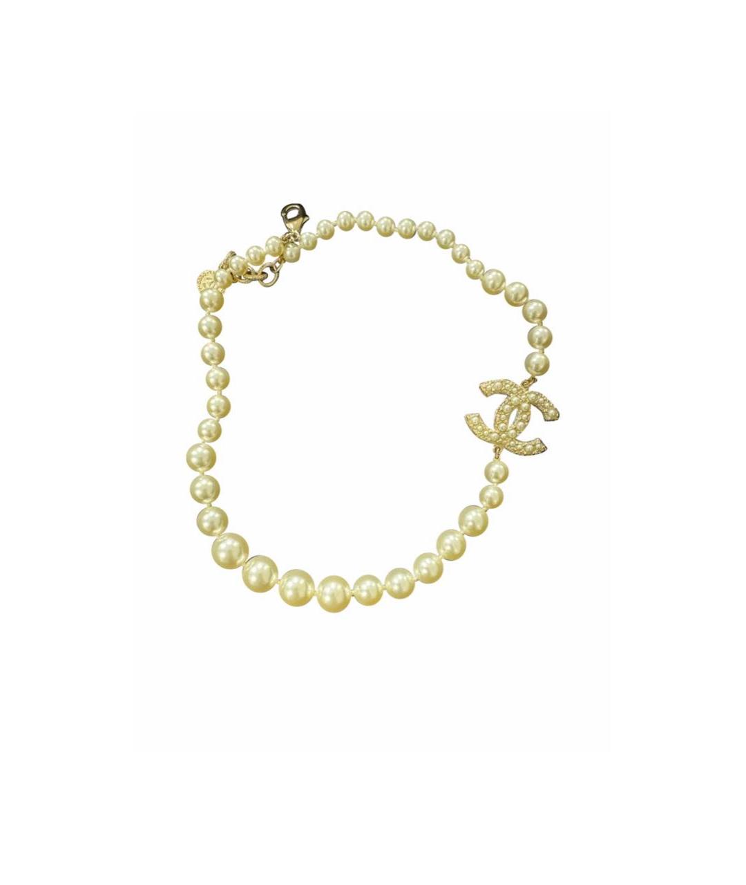 CHANEL Белое колье, фото 9