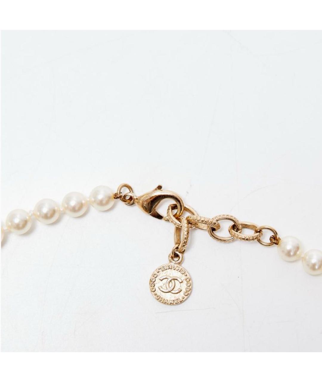 CHANEL Белое колье, фото 4