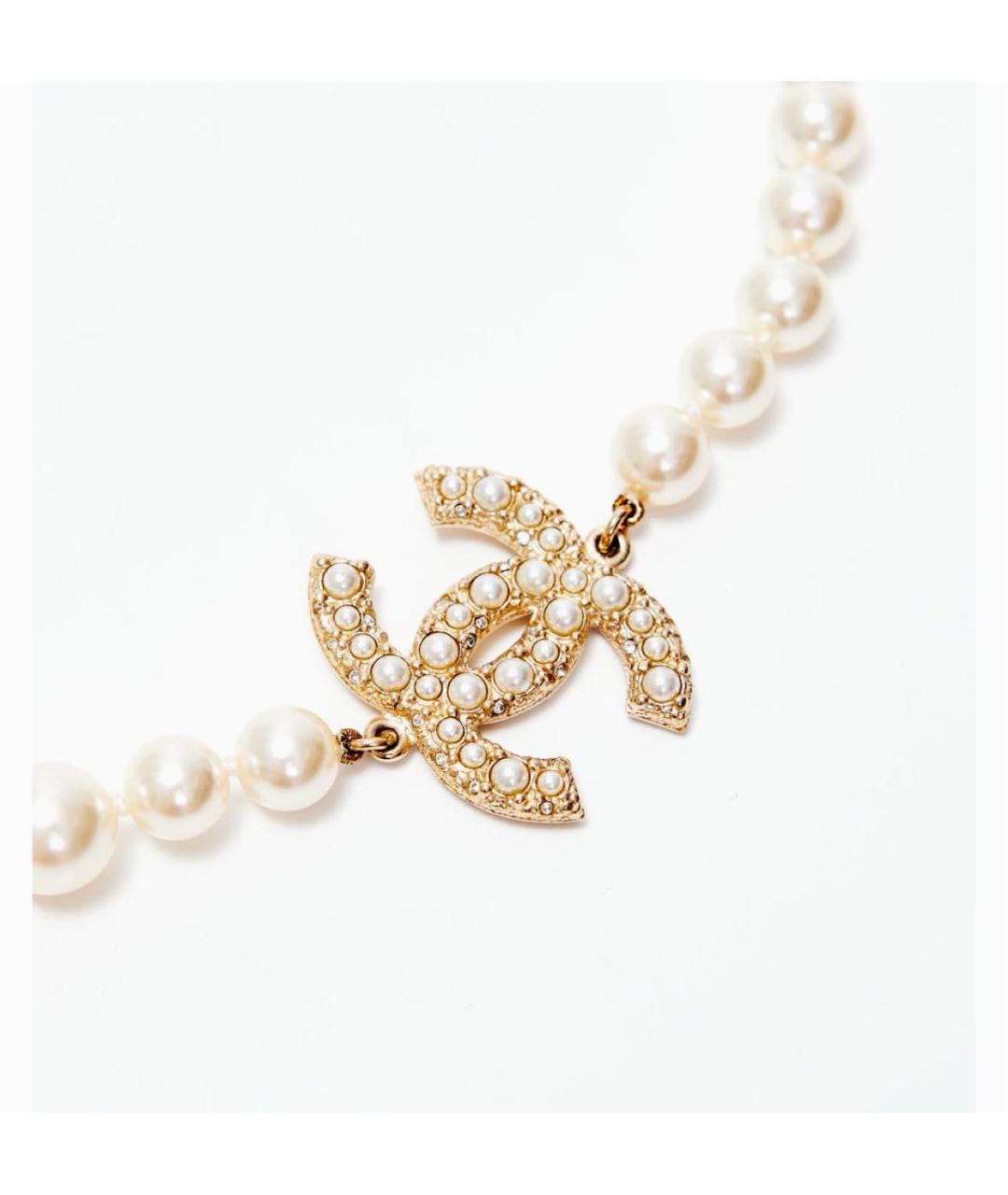 CHANEL Белое колье, фото 3