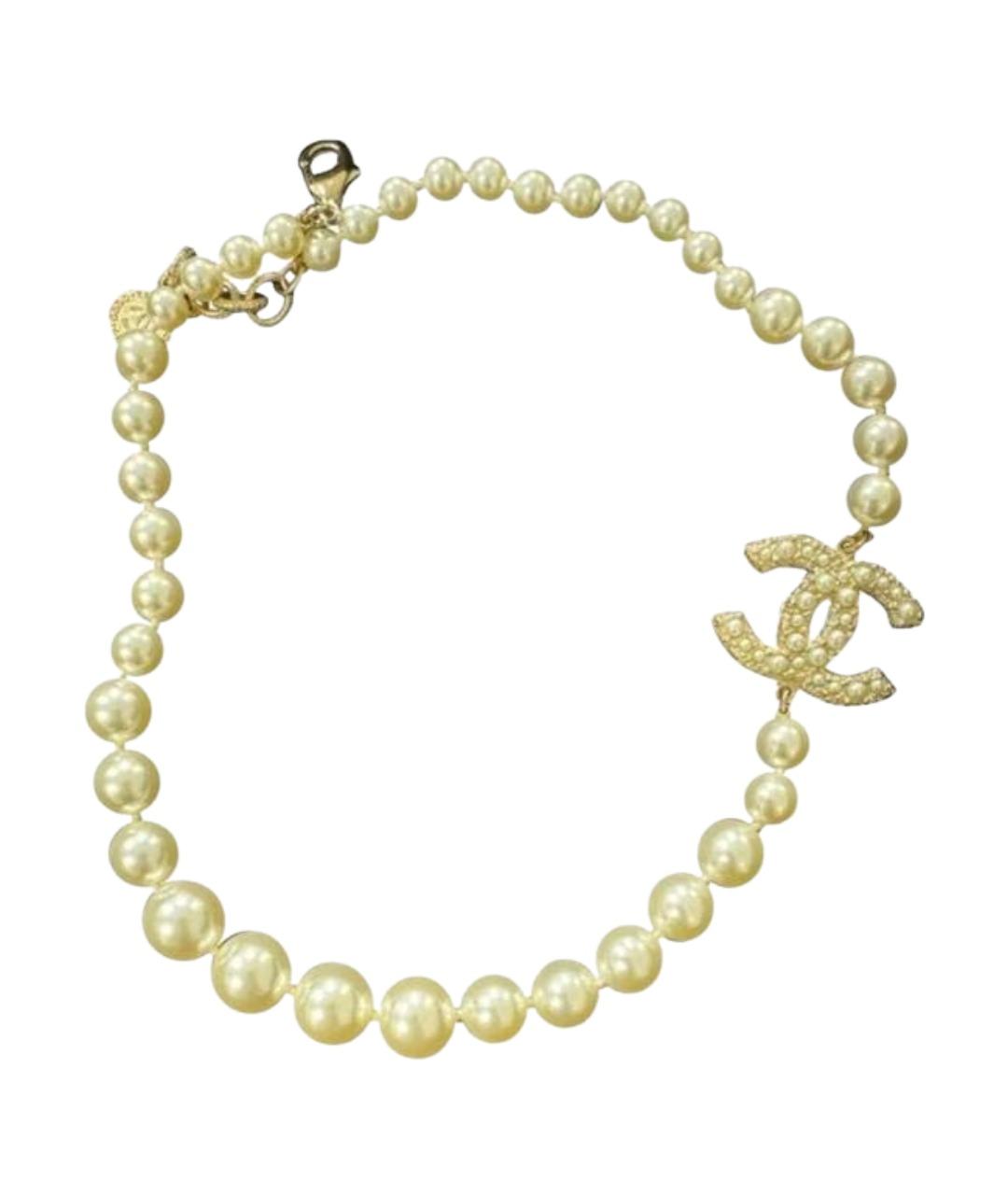 CHANEL Белое колье, фото 1