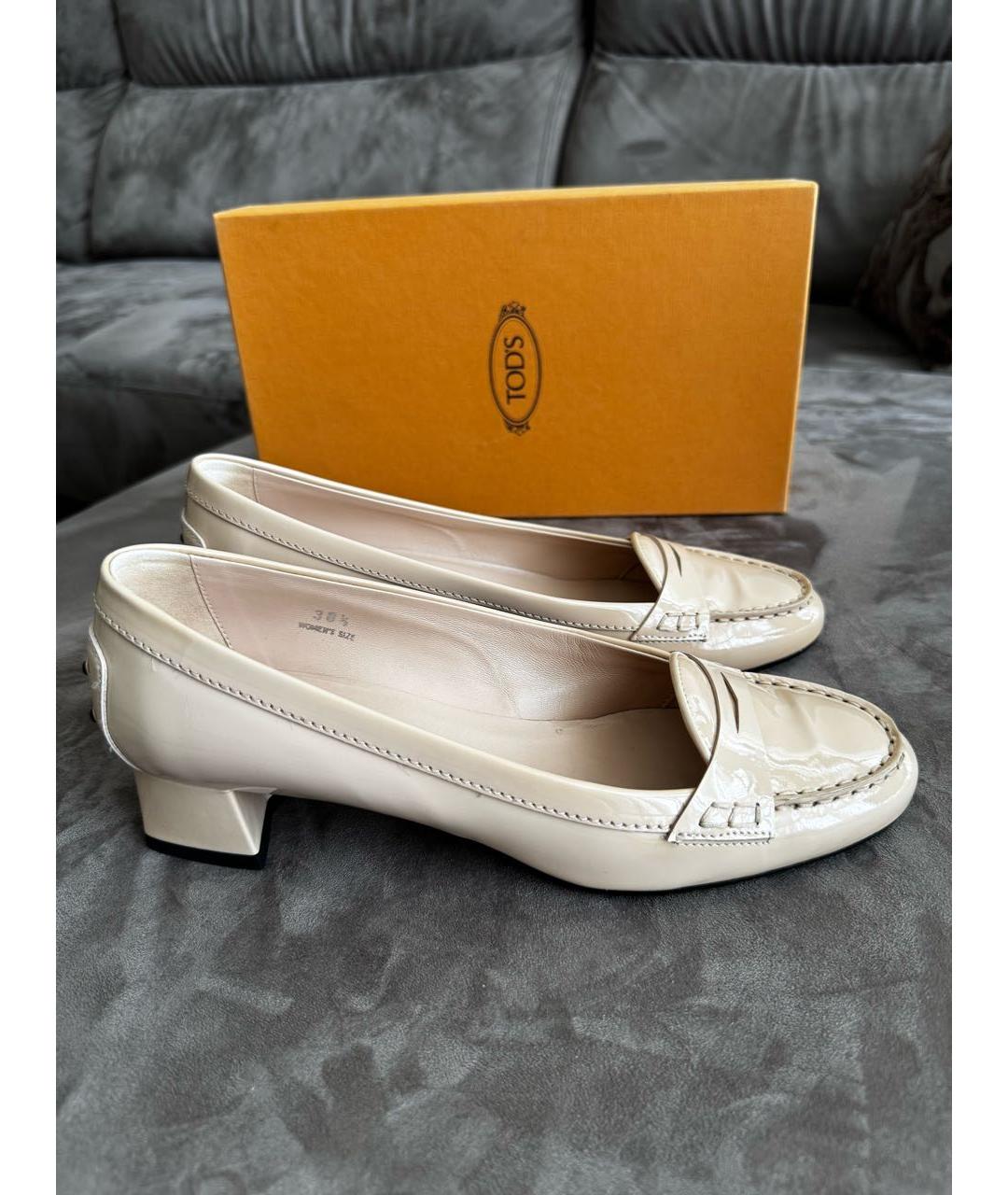 TOD'S Розовые лоферы из лакированной кожи, фото 5
