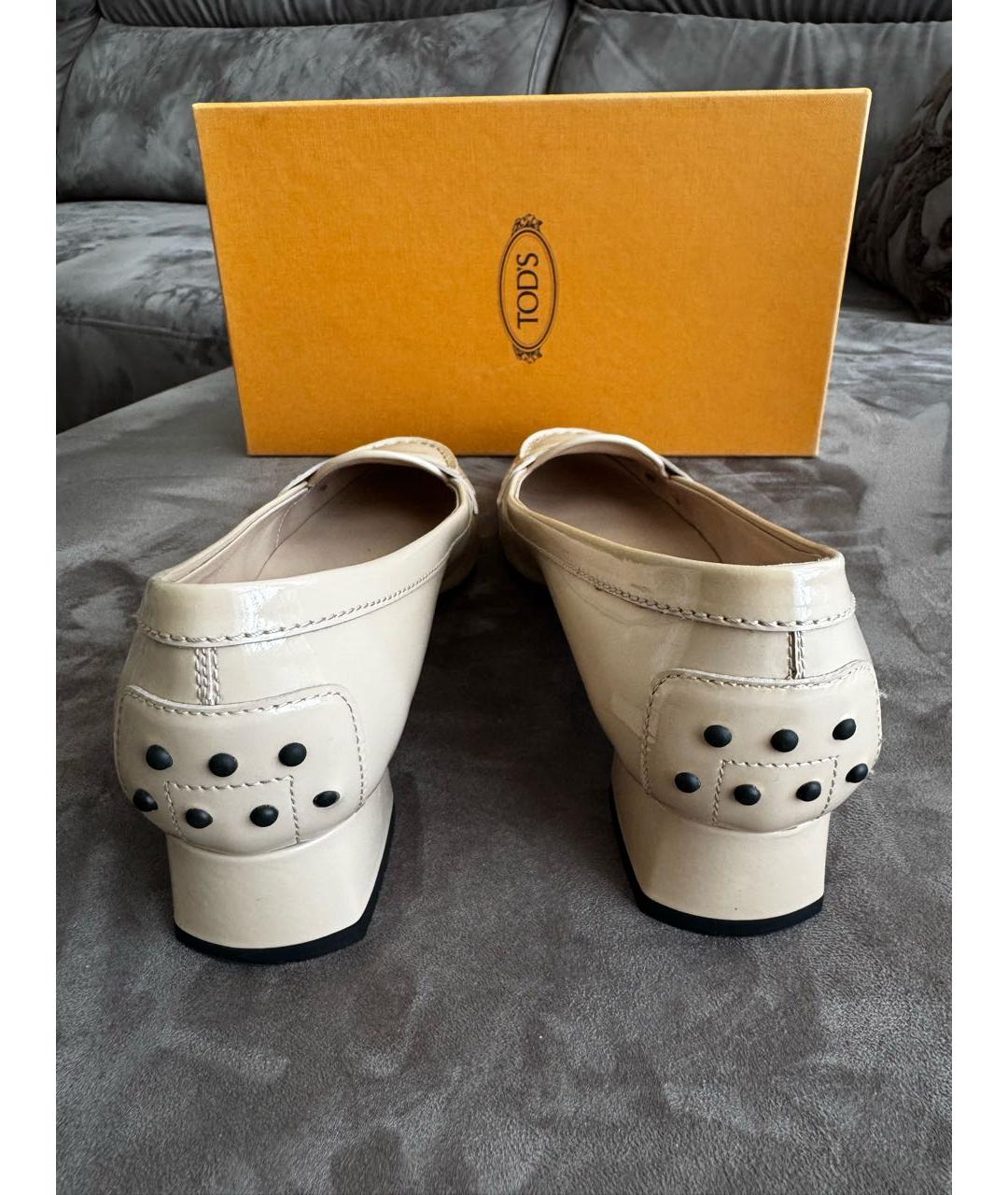 TOD'S Розовые лоферы из лакированной кожи, фото 3