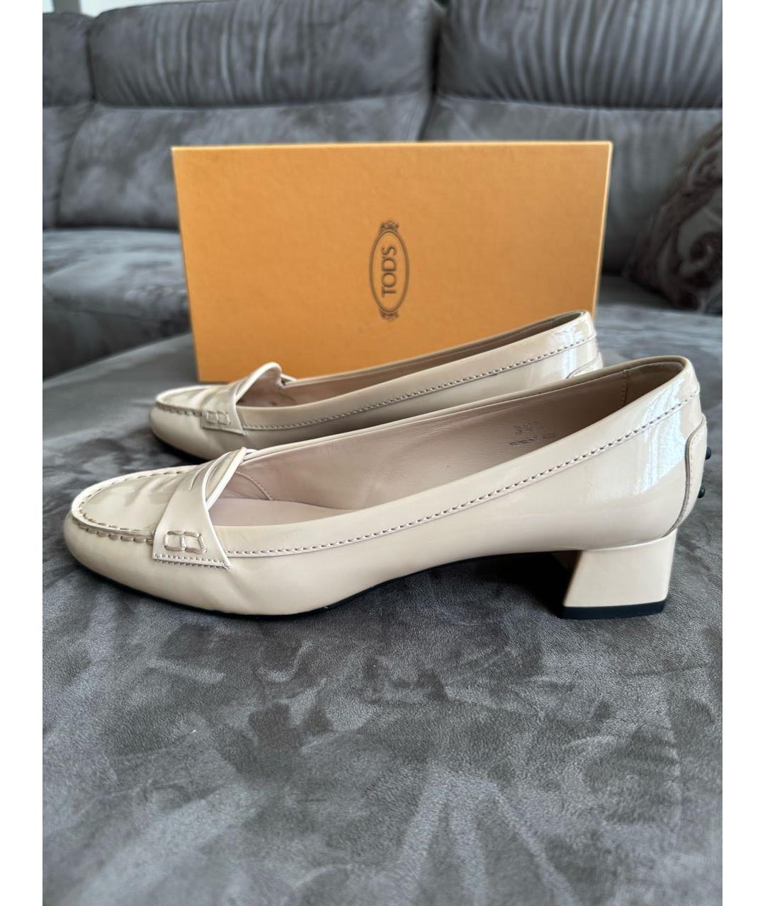 TOD'S Розовые лоферы из лакированной кожи, фото 4