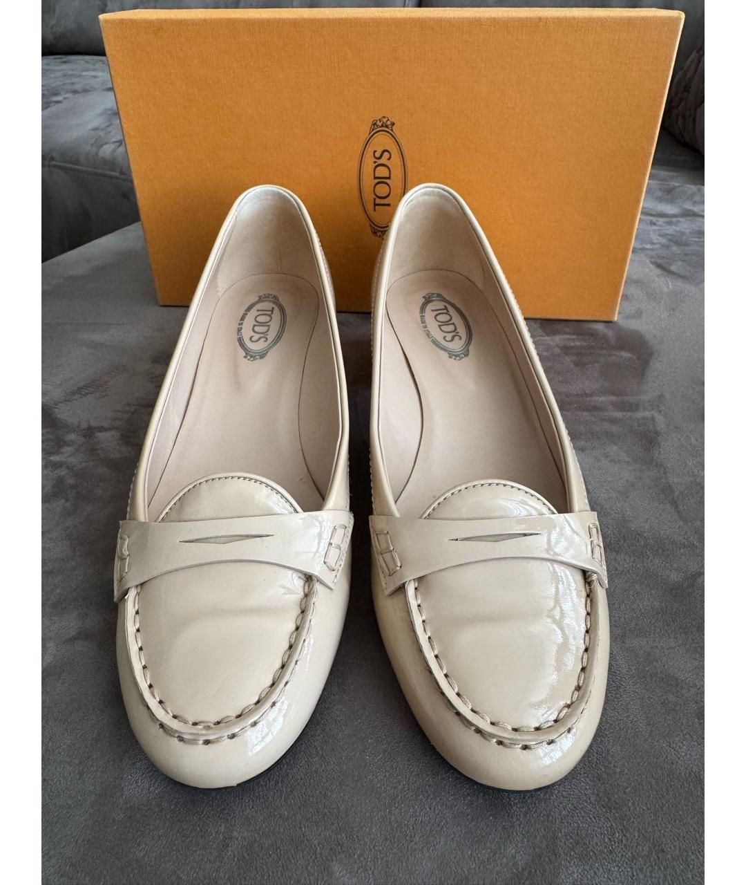 TOD'S Розовые лоферы из лакированной кожи, фото 2