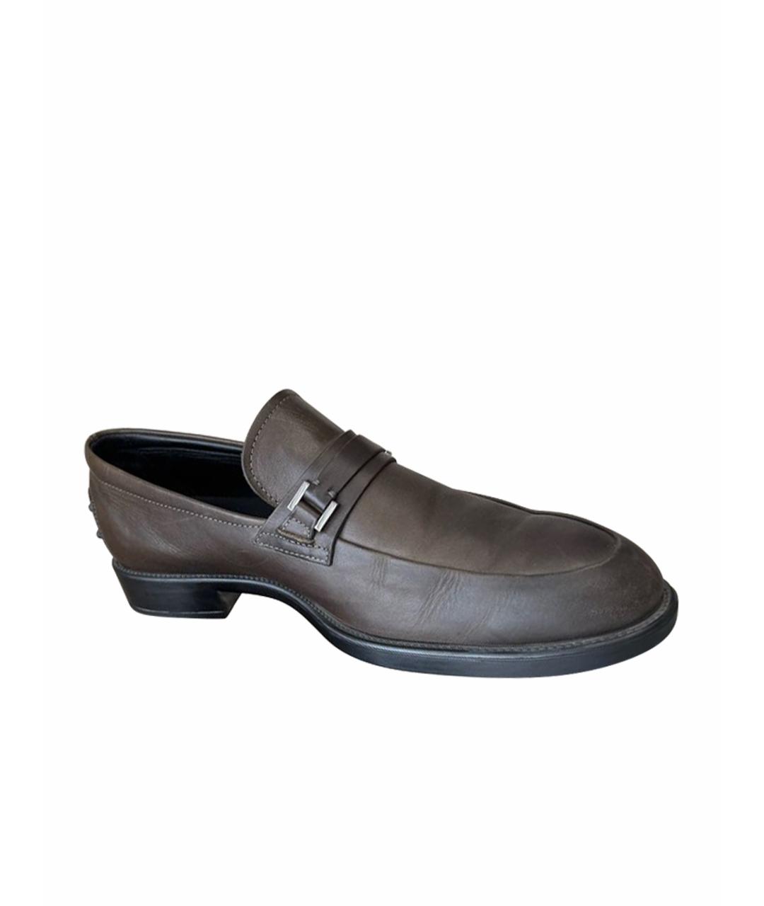 TOD'S Коричневые кожаные лоферы, фото 1