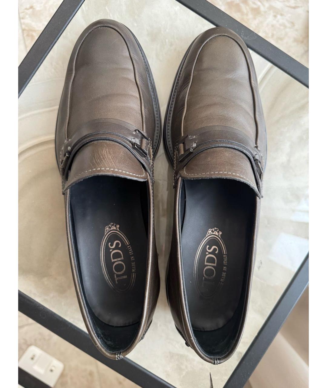 TOD'S Коричневые кожаные лоферы, фото 3