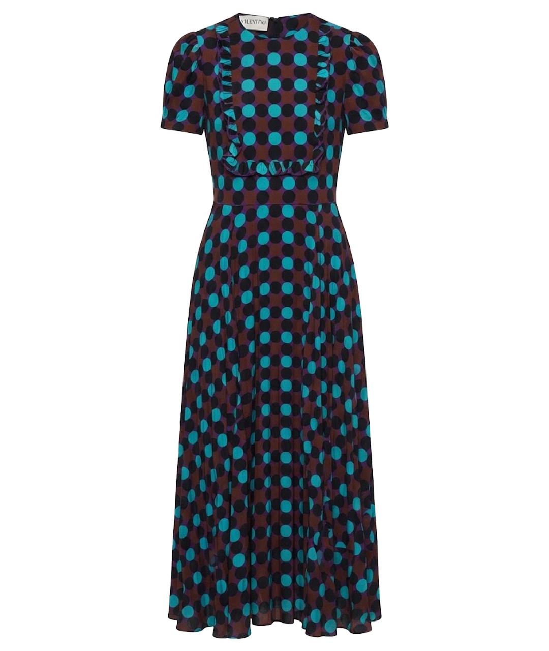 VALENTINO Фиолетовое шелковое коктейльное платье, фото 1