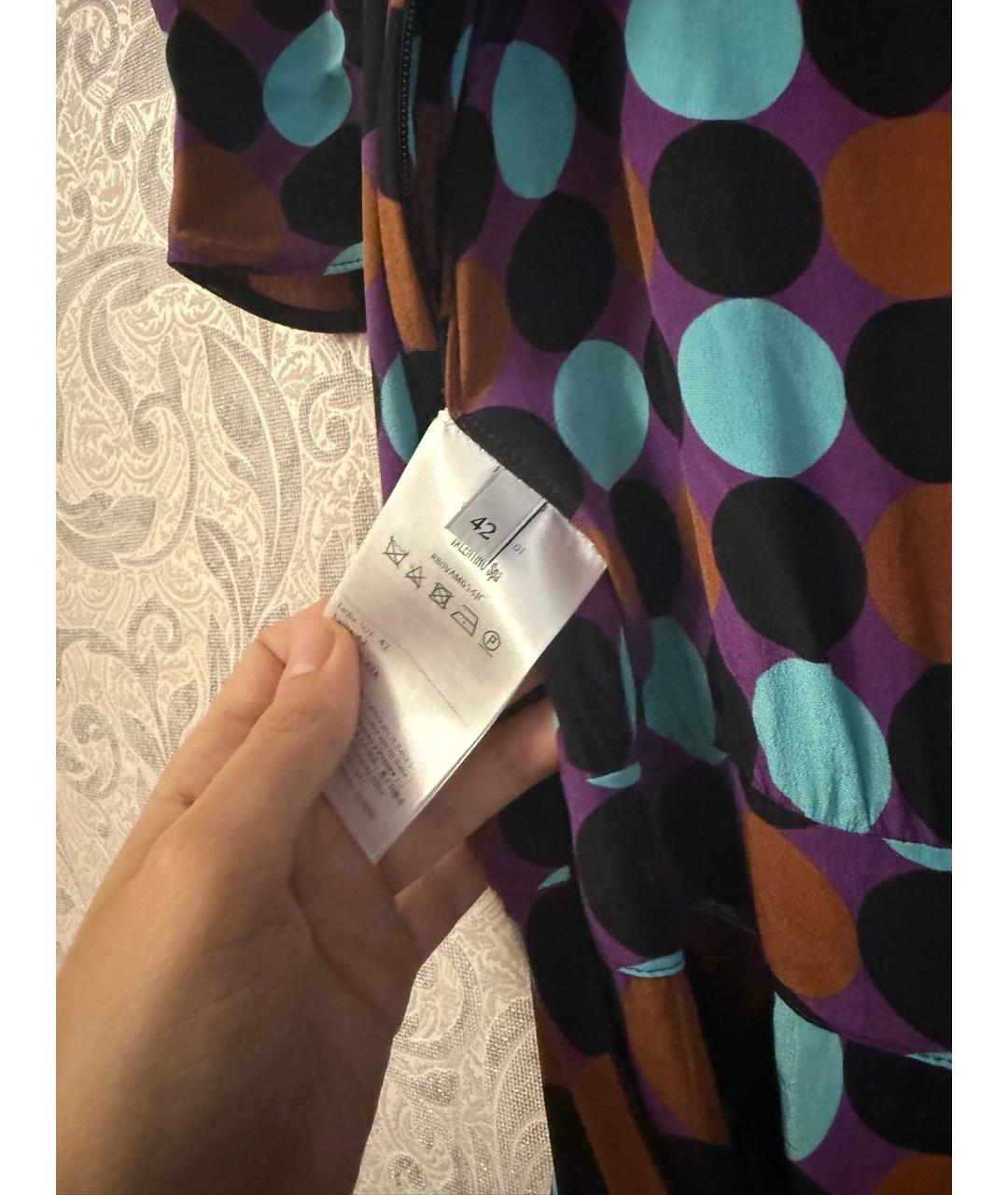 VALENTINO Фиолетовое шелковое коктейльное платье, фото 3