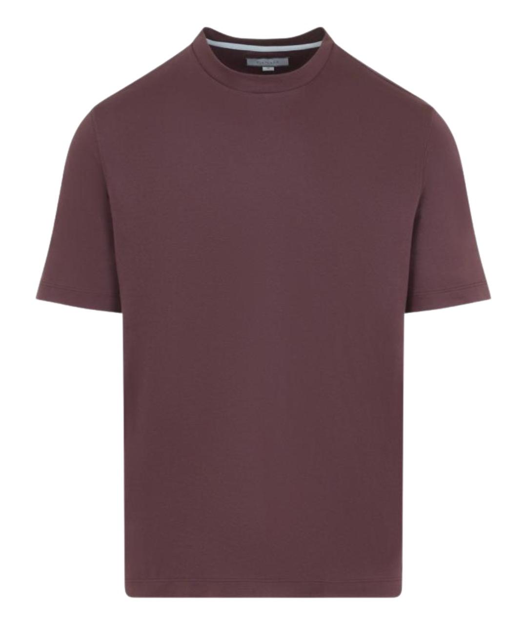 CANALI Бордовая хлопковая футболка, фото 1