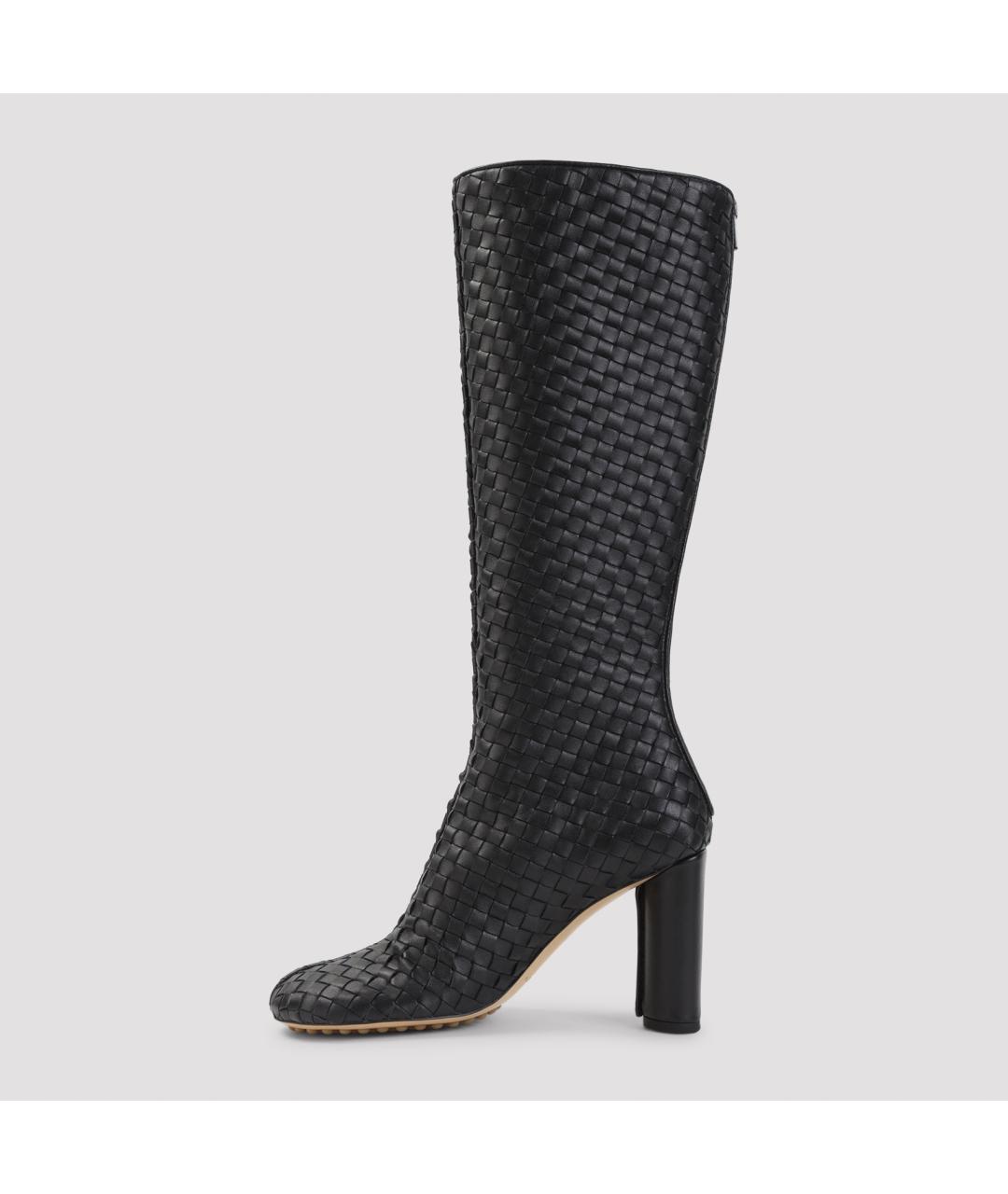 BOTTEGA VENETA Черные кожаные сапоги, фото 2
