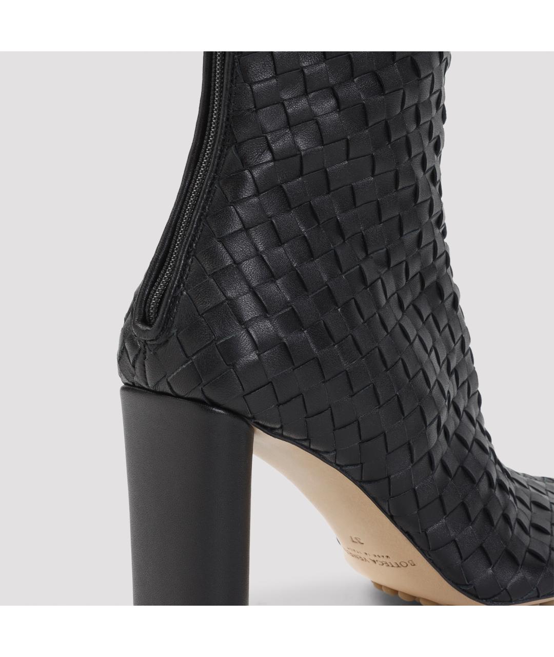 BOTTEGA VENETA Черные кожаные сапоги, фото 5