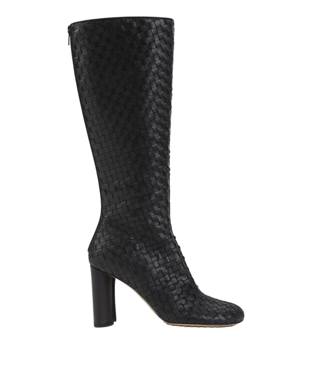 BOTTEGA VENETA Черные кожаные сапоги, фото 1