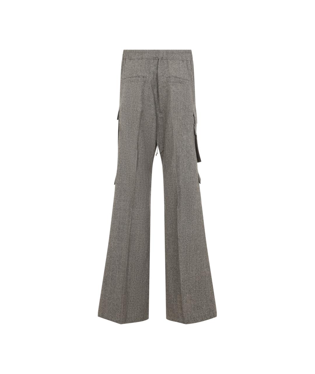 RICK OWENS Мульти шерстяные повседневные брюки, фото 2