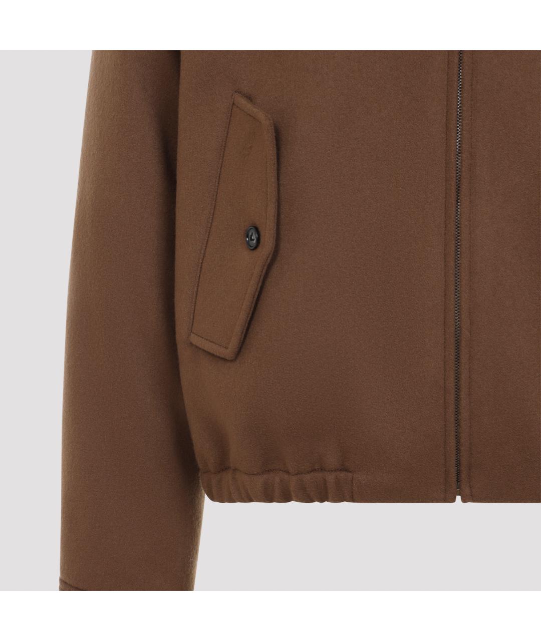 BOTTEGA VENETA Коричневая шерстяная куртка, фото 3