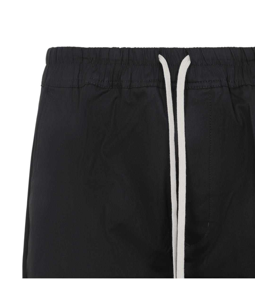 RICK OWENS Черные хлопковые повседневные брюки, фото 3