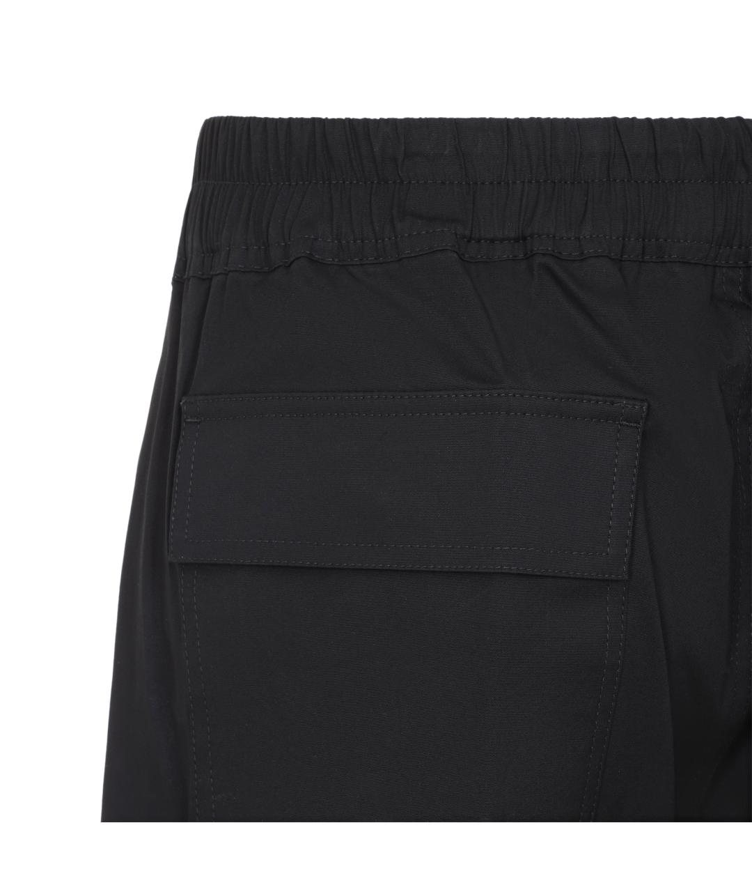 RICK OWENS Черные хлопковые повседневные брюки, фото 4