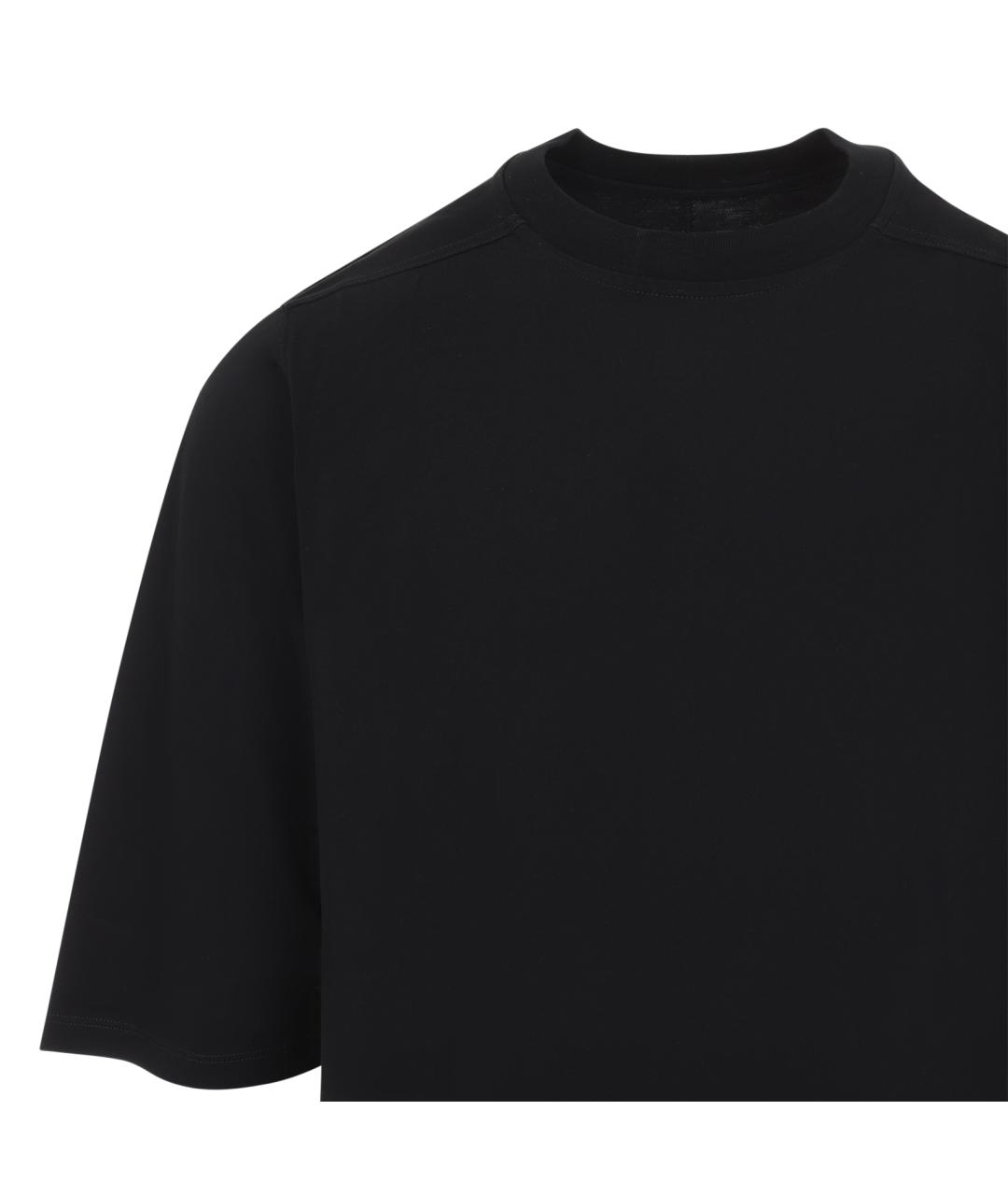RICK OWENS Черная хлопковая футболка, фото 3