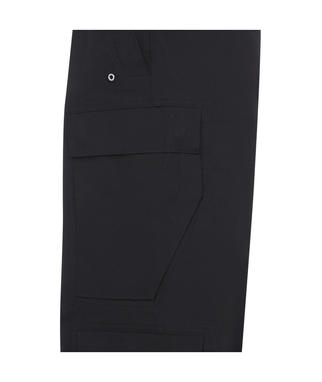 RICK OWENS Черные хлопковые повседневные брюки, фото 4