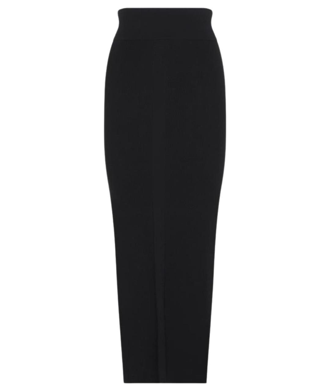 RICK OWENS Черная шерстяная юбка макси, фото 1