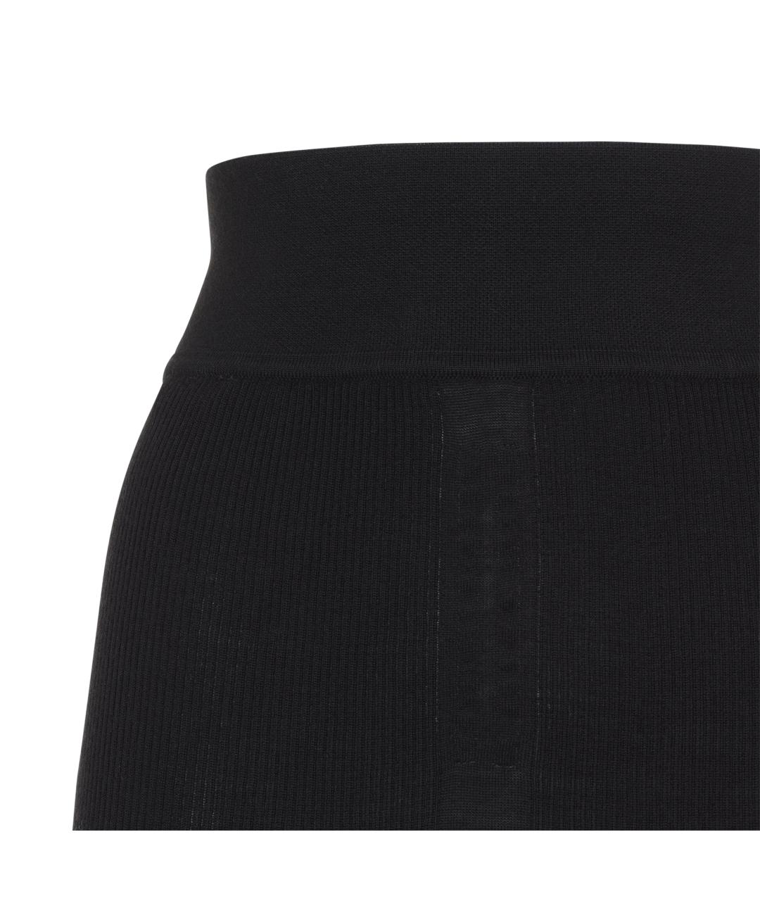 RICK OWENS Черная шерстяная юбка макси, фото 3