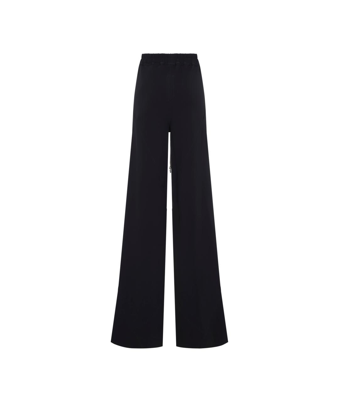RICK OWENS Черные вискозные брюки широкие, фото 2