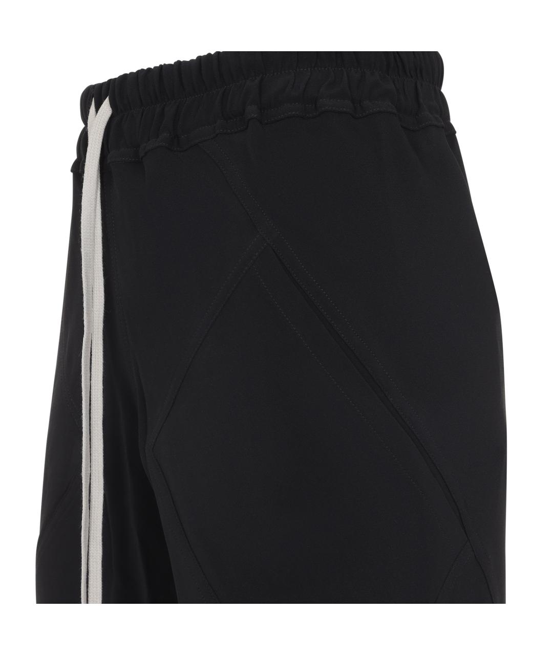 RICK OWENS Черные вискозные брюки широкие, фото 3