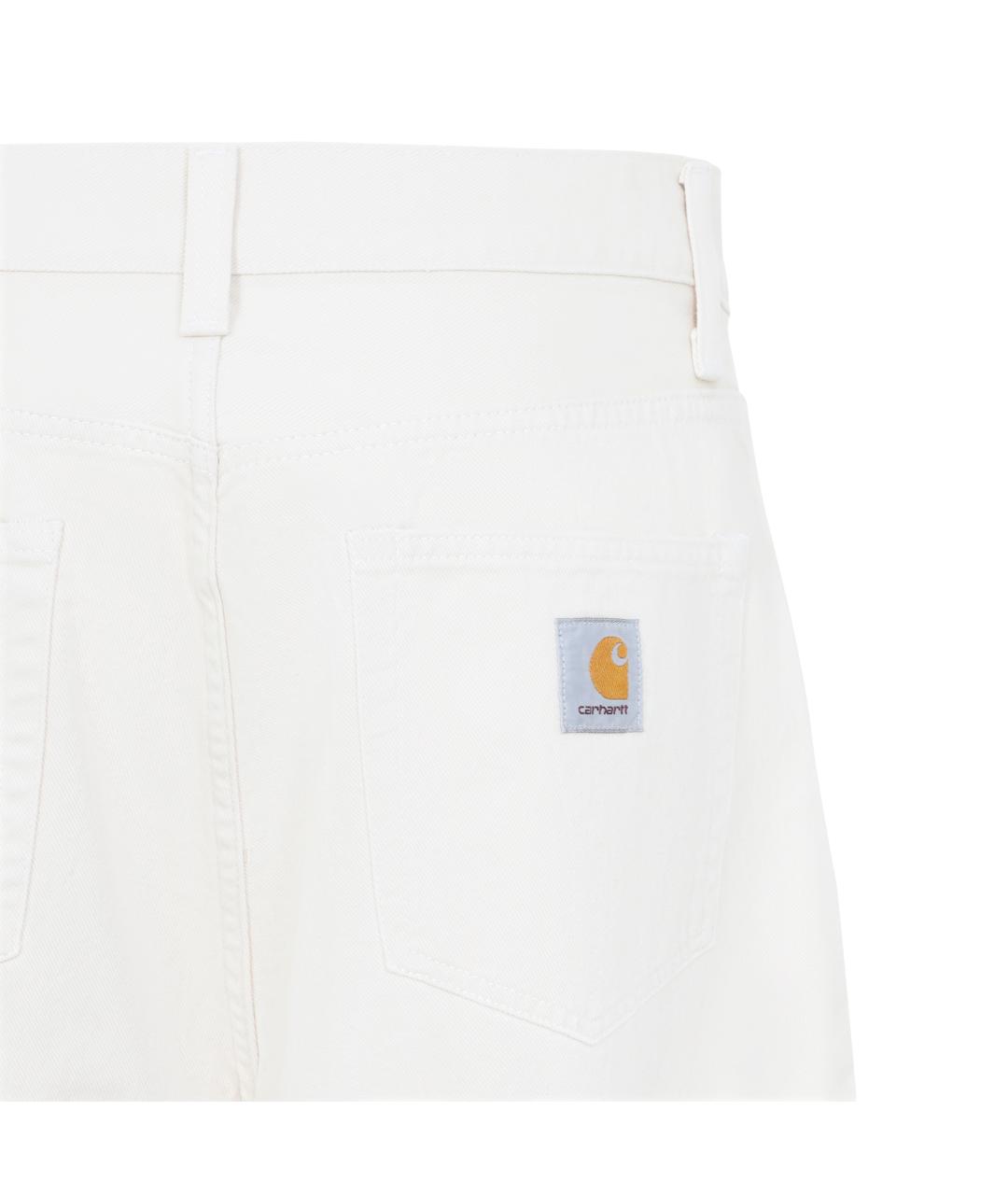 CARHARTT WIP Белые хлопковые повседневные брюки, фото 3