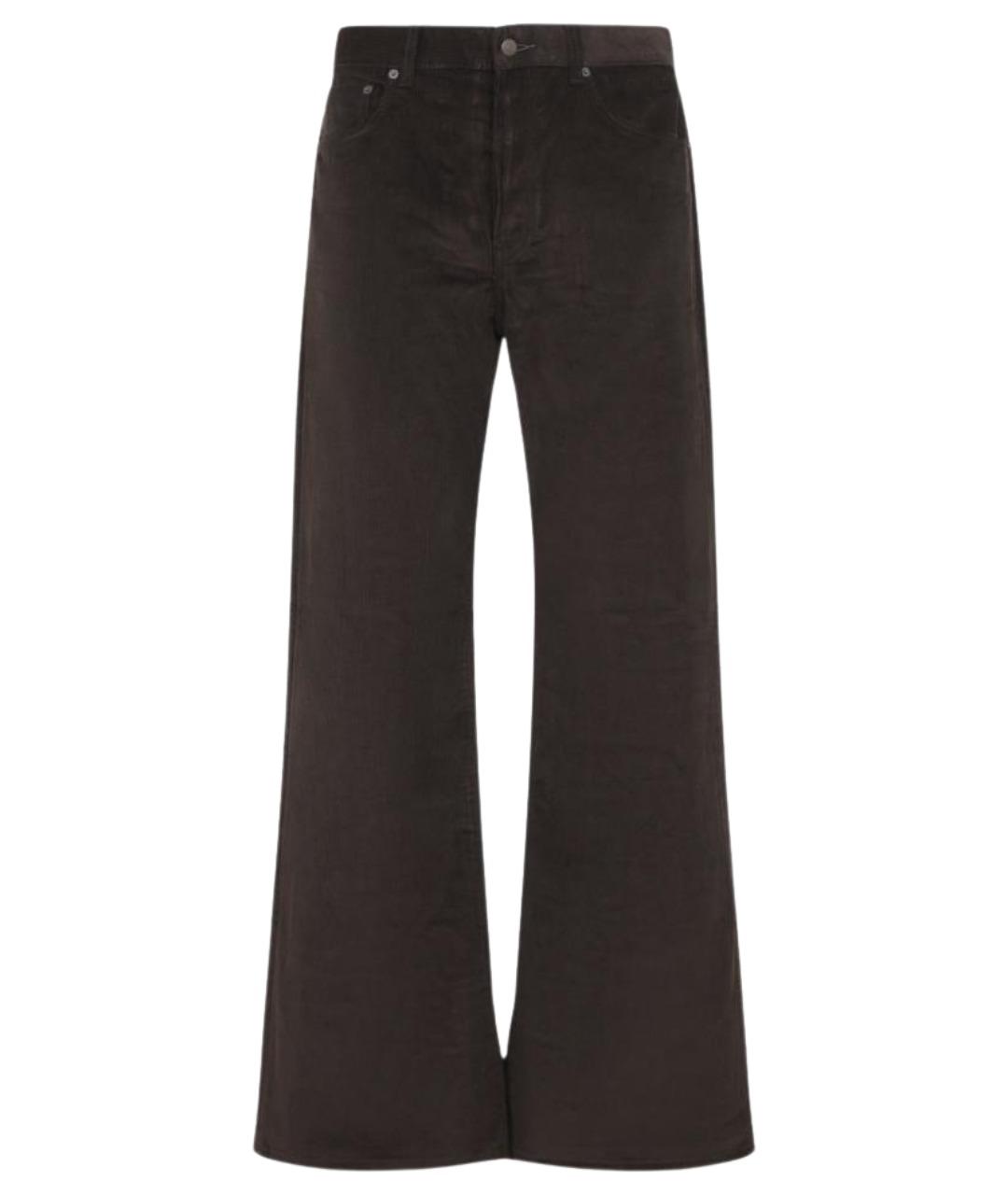 ACNE STUDIOS Коричневые хлопковые повседневные брюки, фото 1