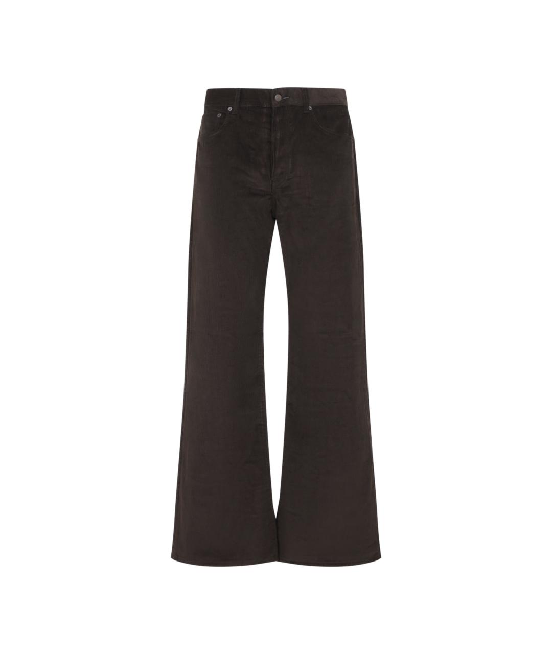 ACNE STUDIOS Коричневые хлопковые повседневные брюки, фото 4