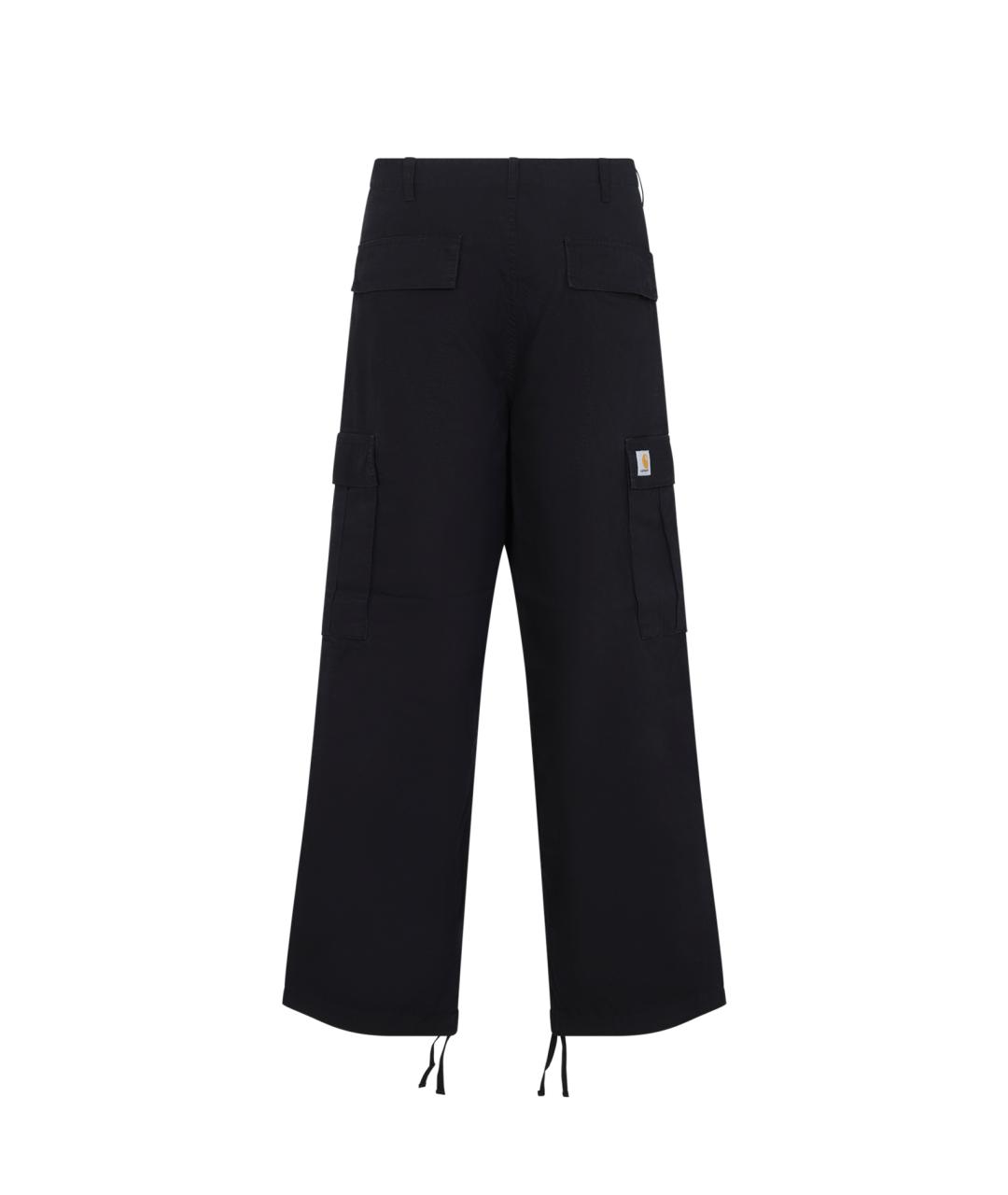 CARHARTT WIP Черные хлопковые повседневные брюки, фото 2