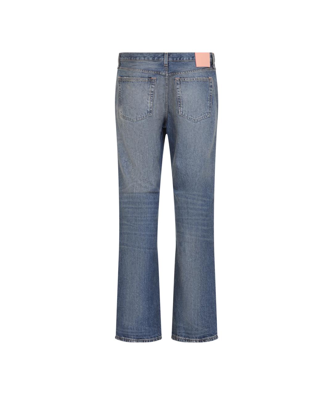 ACNE STUDIOS Синие хлопковые прямые джинсы, фото 2