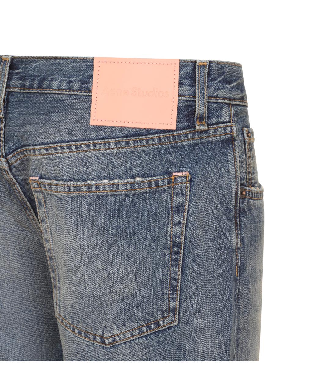 ACNE STUDIOS Синие хлопковые прямые джинсы, фото 3