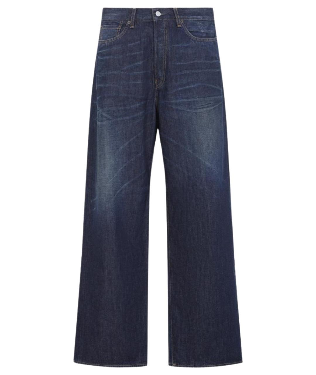 ACNE STUDIOS Синие хлопковые прямые джинсы, фото 1