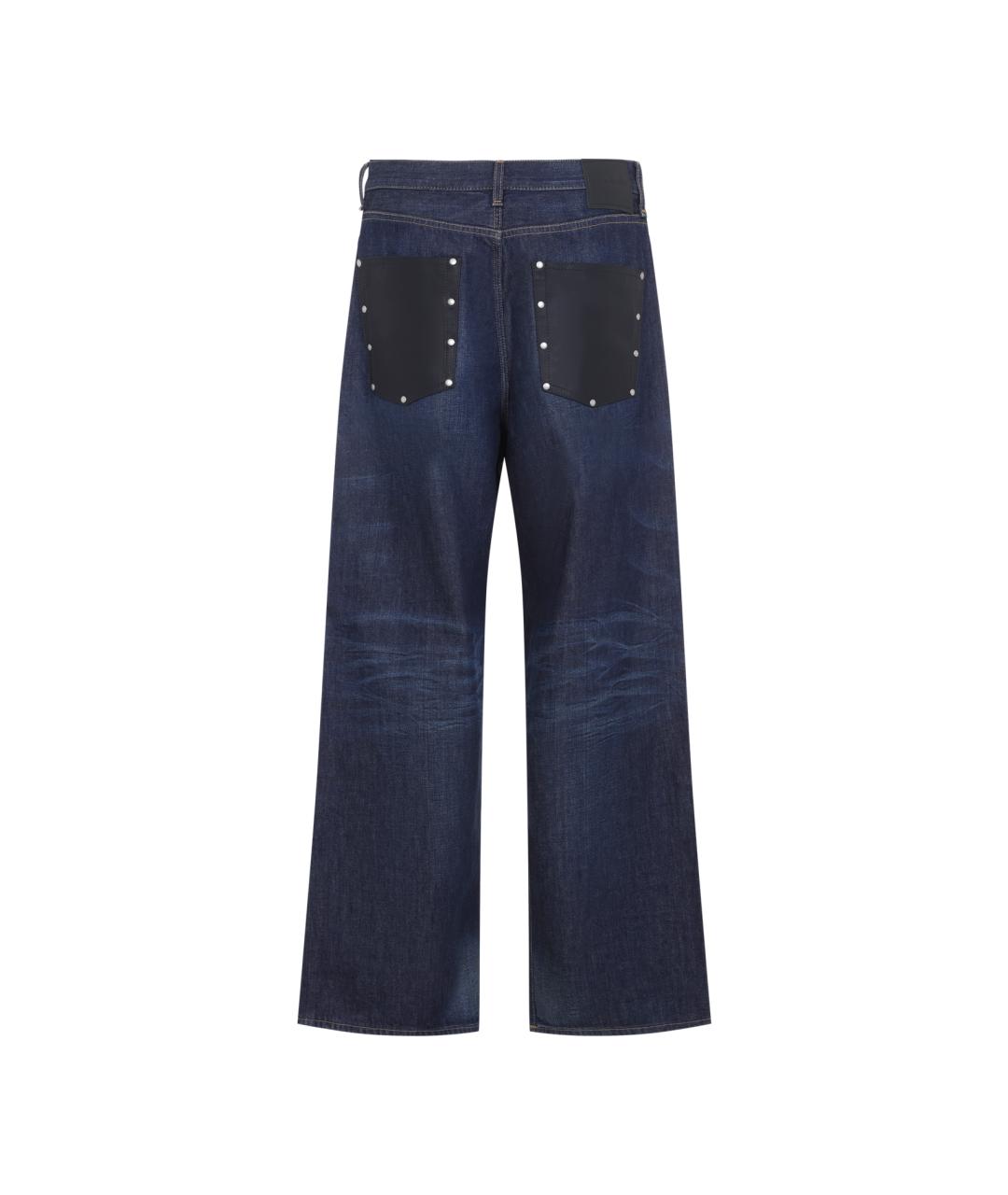 ACNE STUDIOS Синие хлопковые прямые джинсы, фото 2