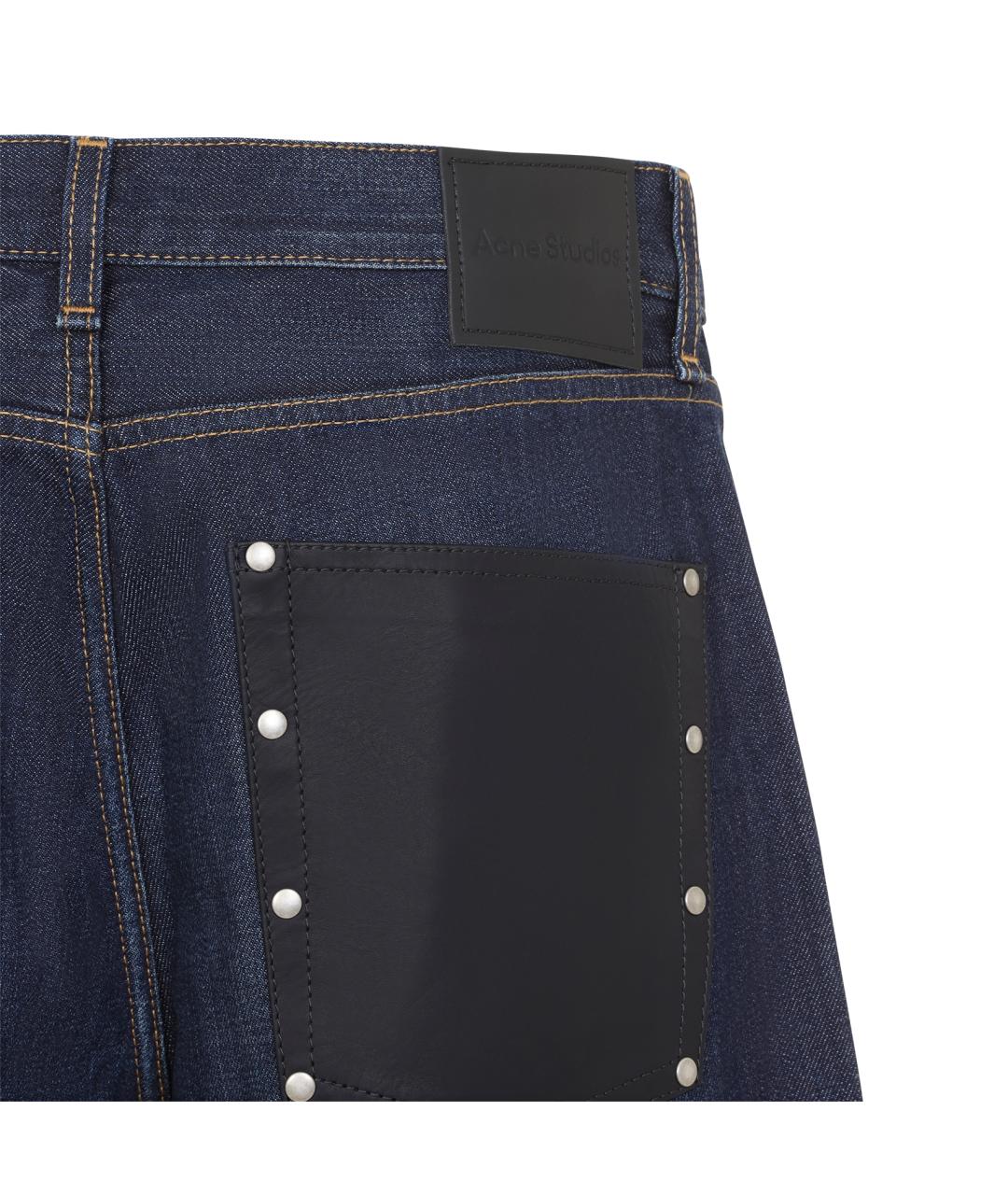 ACNE STUDIOS Синие хлопковые прямые джинсы, фото 3