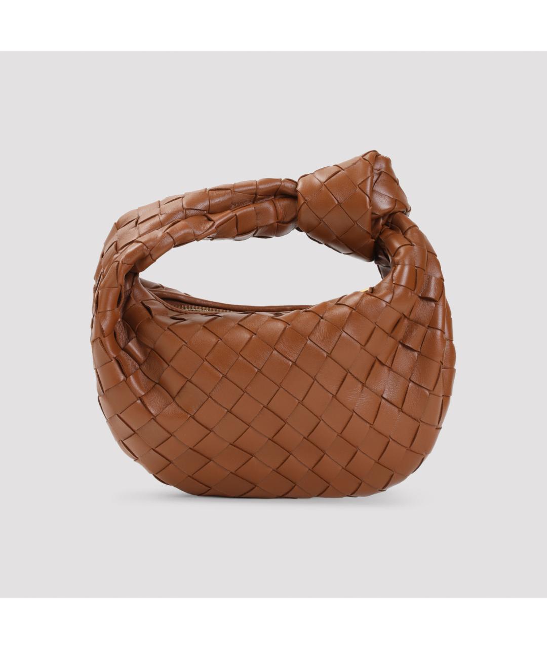 BOTTEGA VENETA Коричневая кожаная сумка с короткими ручками, фото 2