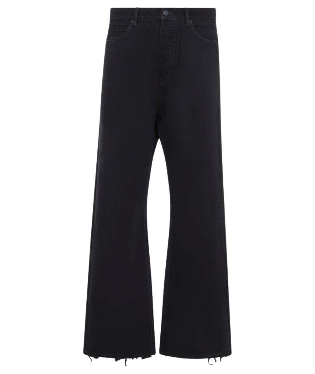 BALENCIAGA Черные хлопковые прямые джинсы, фото 1