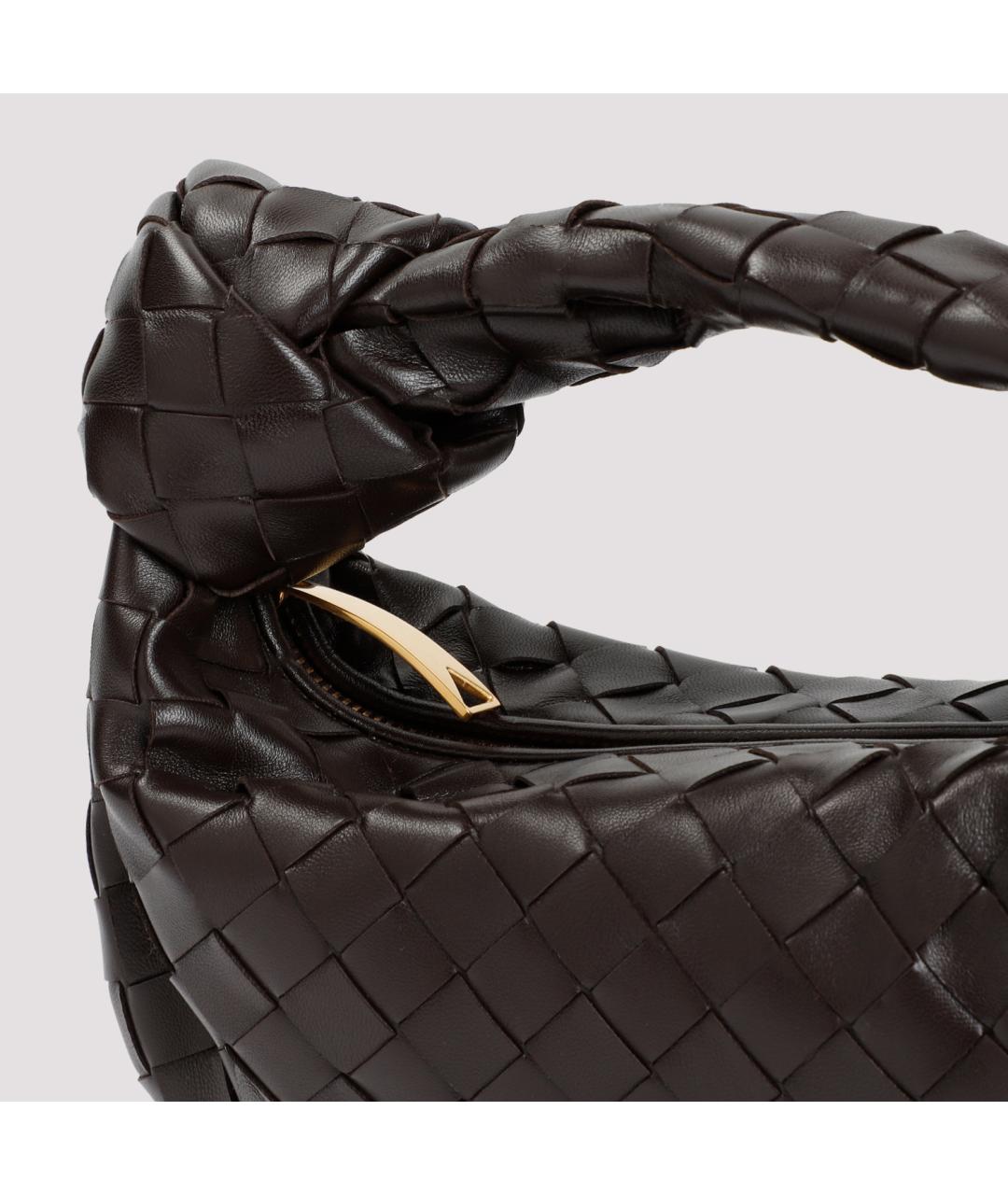 BOTTEGA VENETA Коричневая кожаная сумка с короткими ручками, фото 4
