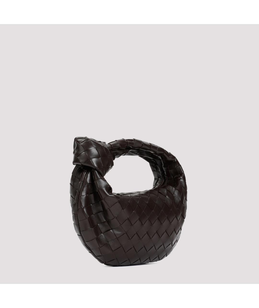 BOTTEGA VENETA Коричневая кожаная сумка с короткими ручками, фото 3