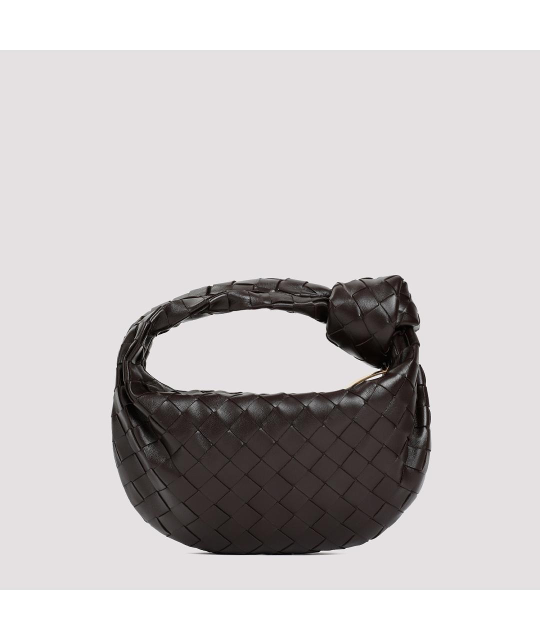BOTTEGA VENETA Коричневая кожаная сумка с короткими ручками, фото 2