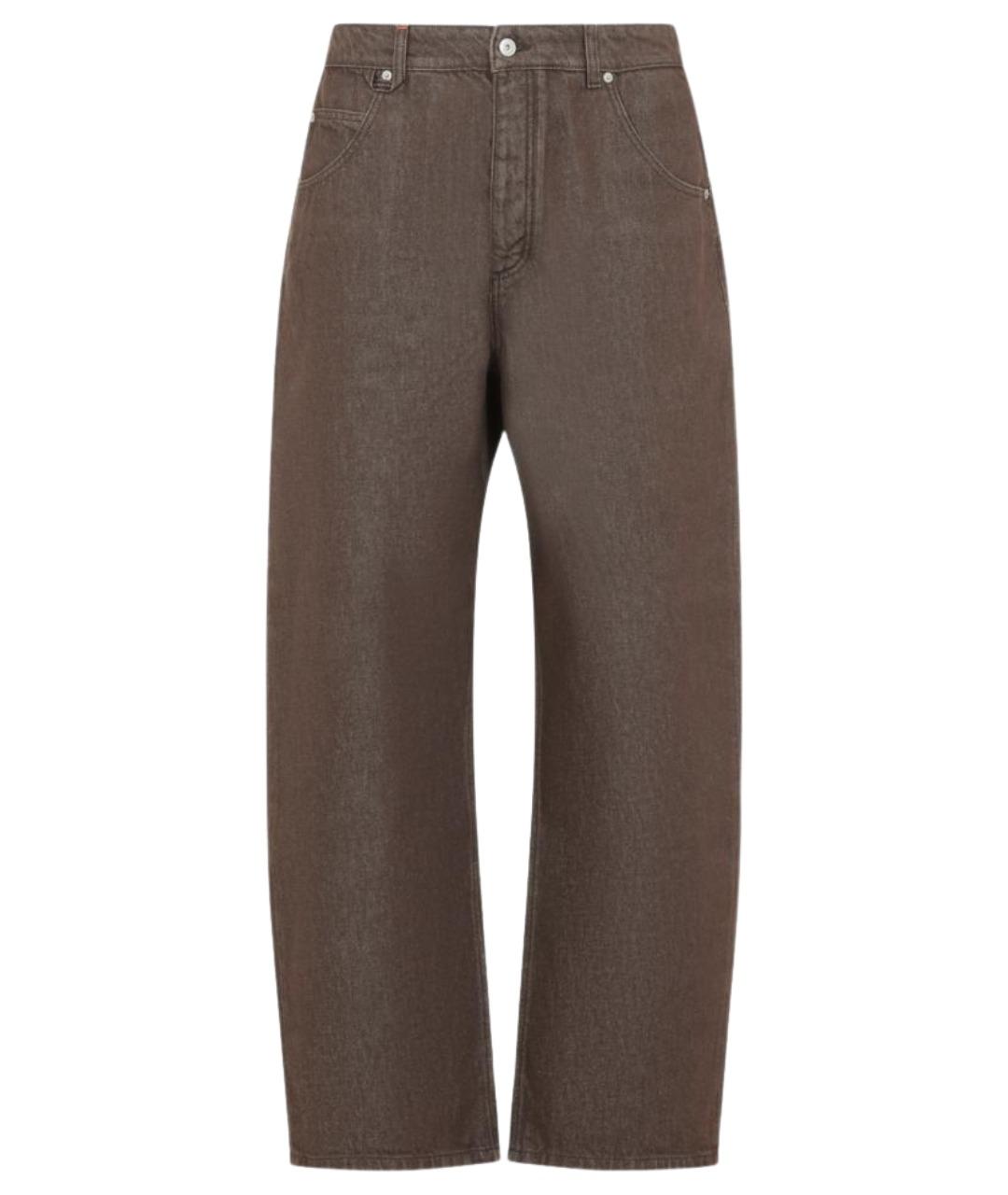 JACQUEMUS Коричневые хлопковые прямые джинсы, фото 1