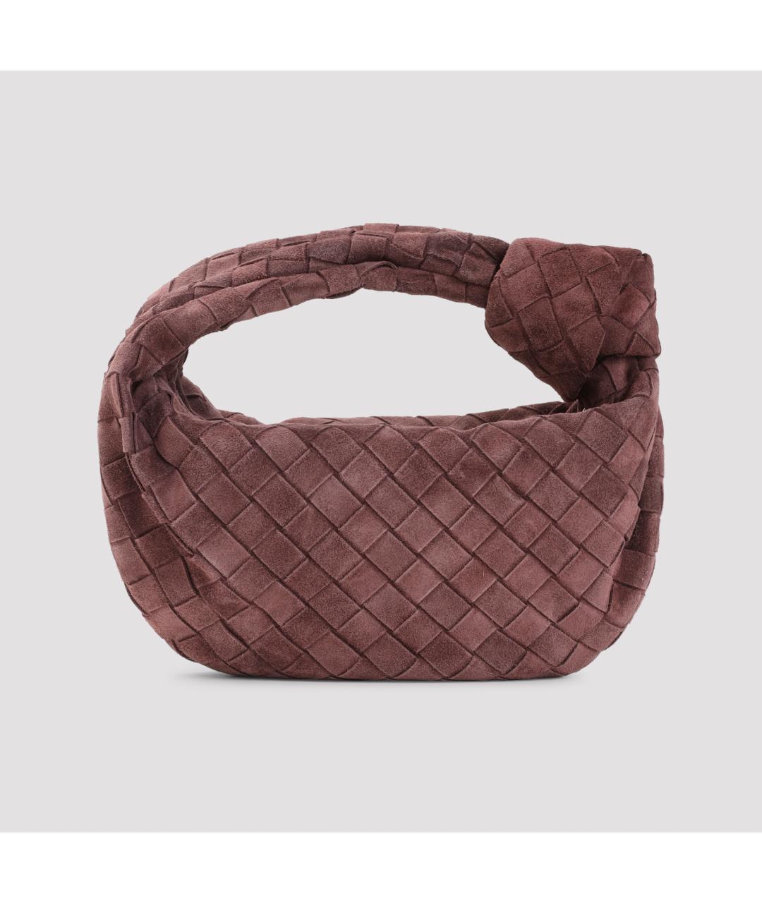 BOTTEGA VENETA Бордовая замшевая сумка с короткими ручками, фото 2