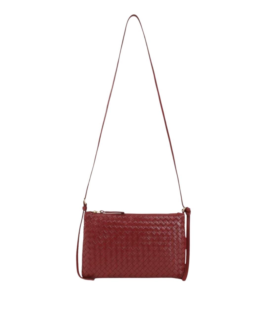 BOTTEGA VENETA Красная кожаная сумка через плечо, фото 1
