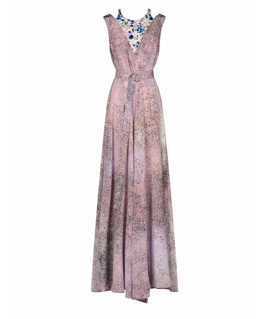 KENZO Розовое шелковое вечернее платье, фото 1