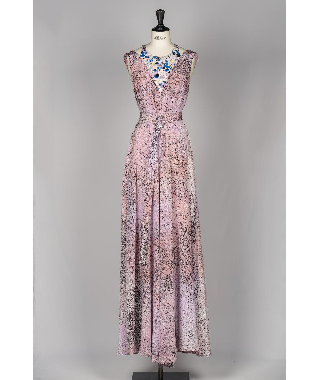 KENZO Розовое шелковое вечернее платье, фото 3